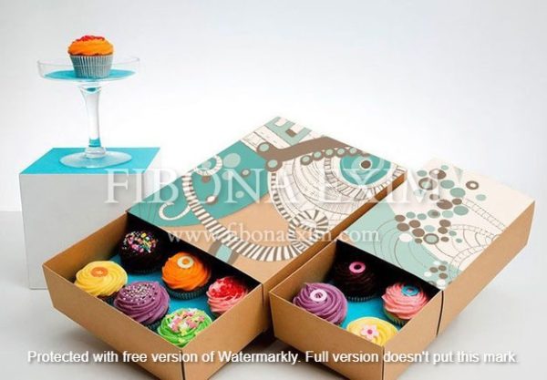 Cup cake packaging box 2